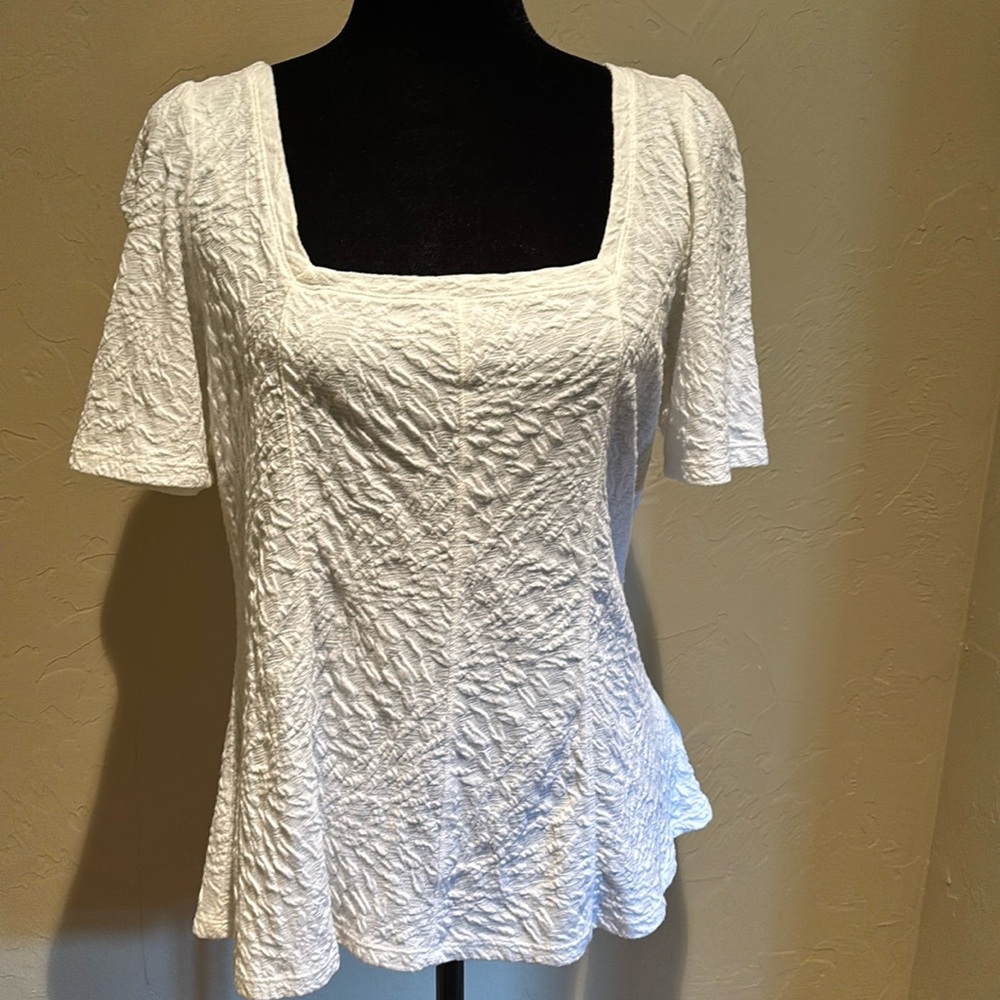 White large Anthropologie ett:twa blouse , nwt